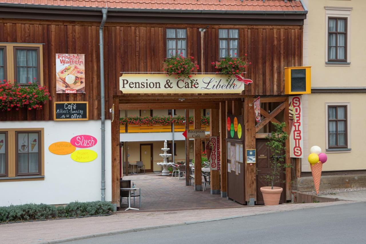 Pension-Café-Libelle Elxleben bei Arnstadt Exterior foto